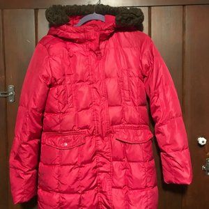 Super Cute Hot Pink Hooded Down Gap Jacket - Clean